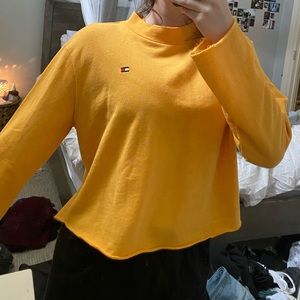 Tommy Hilfiger Yellow Mock Neck Long Sleeve